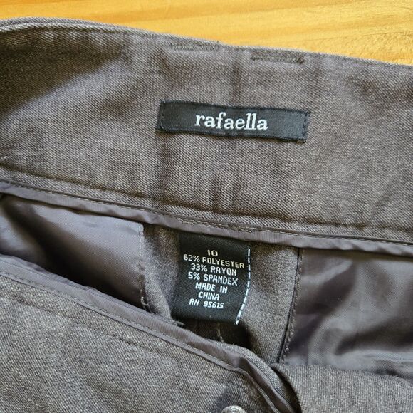 Rafaella Womens Gray Curvy Fit Slacks Trousers Size 10 Pockets Dress Pants Y2K - Picture 6 of 6